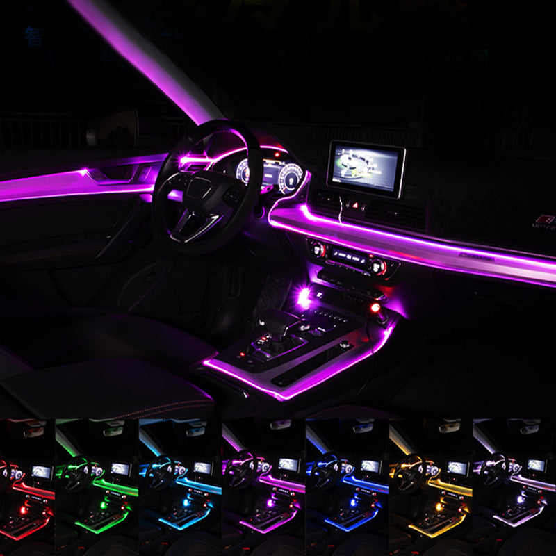 KZ RGB Fiber Optic Ambient Lighting Kit, app-controlled car interior lighting – photo 1