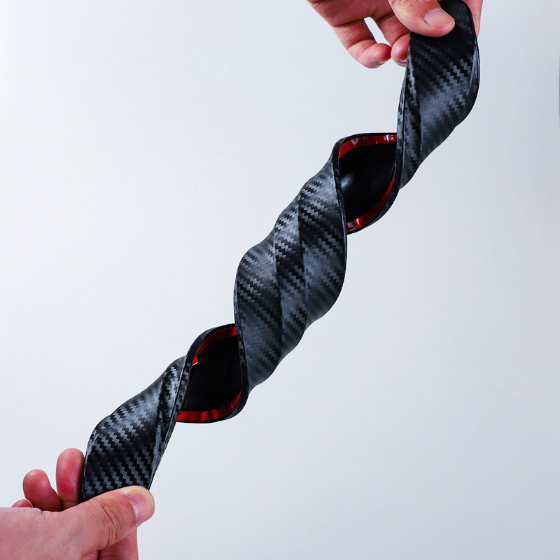 KZ Bumper Guard Strip being flexed by hand to show the material bends without cracking