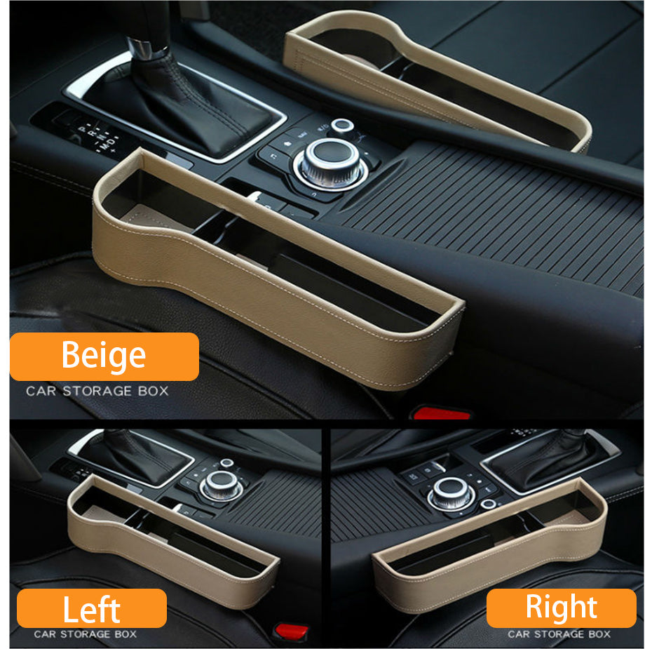 KZ Seat Gap Filler in beige, showing the left-side and right-side fit