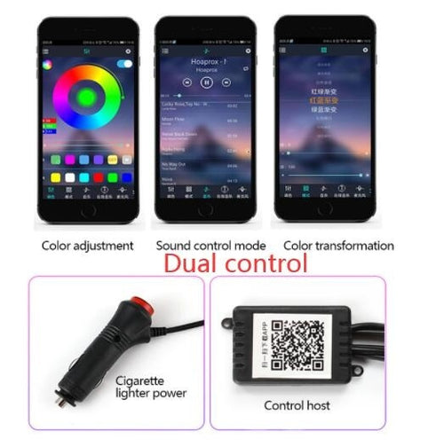 KZ RGB Fiber Optic Ambient Lighting Kit, app-controlled car interior lighting – photo 2