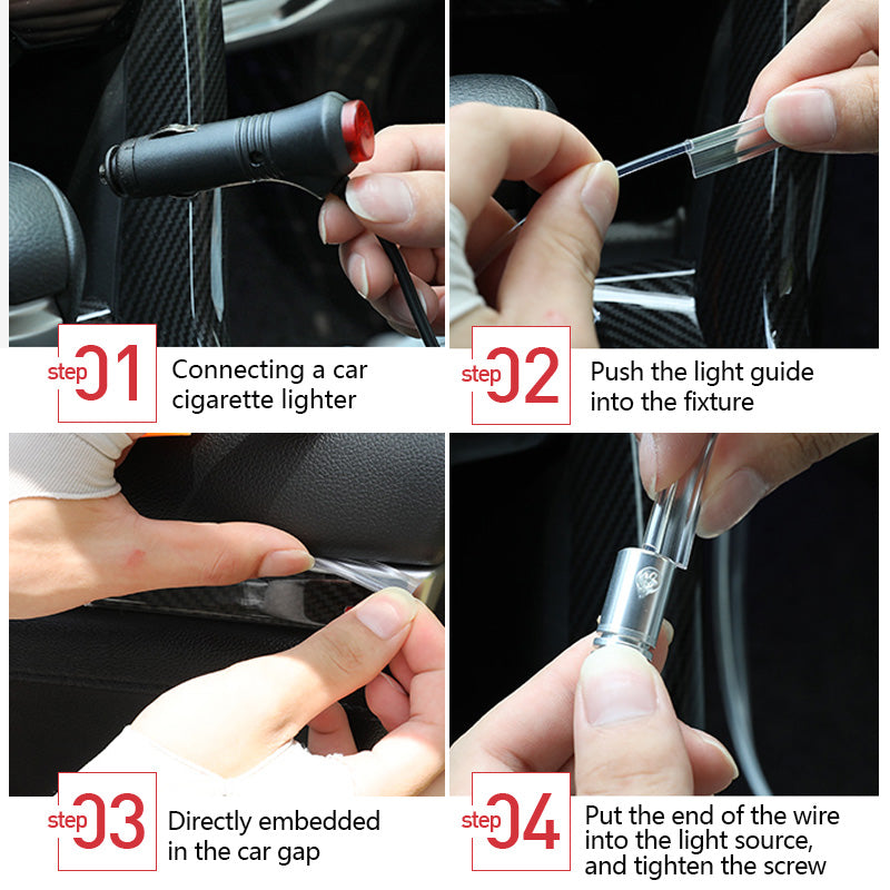 KZ RGB Fiber Optic Ambient Lighting Kit, app-controlled car interior lighting – photo 6