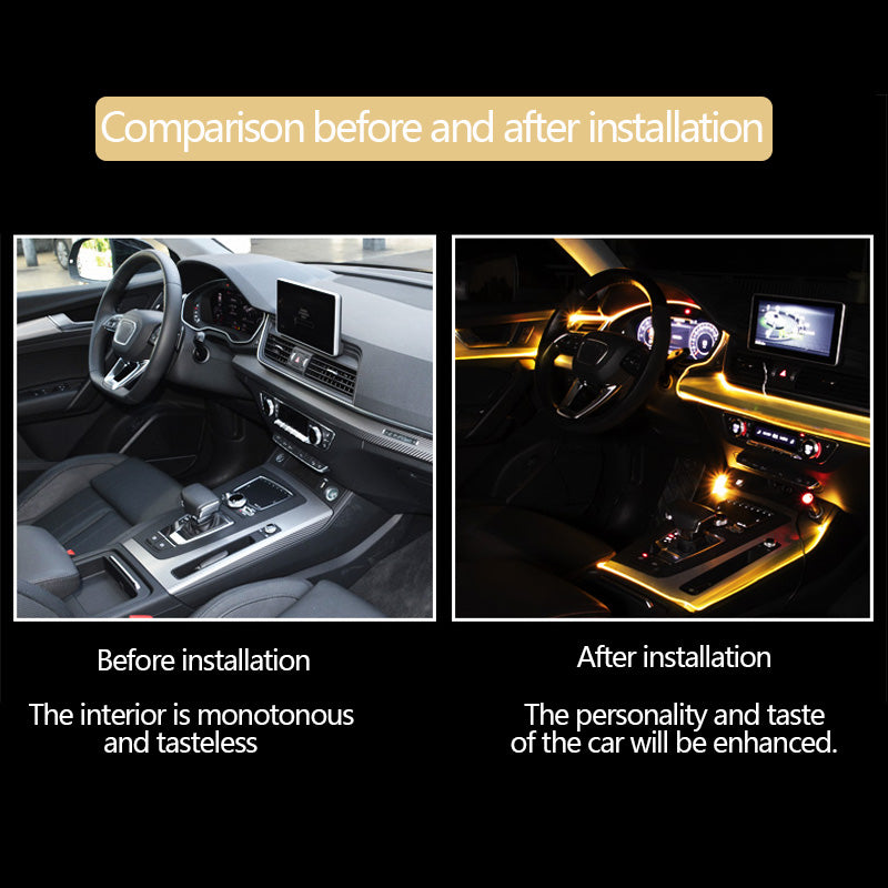 KZ RGB Fiber Optic Ambient Lighting Kit, app-controlled car interior lighting – photo 3