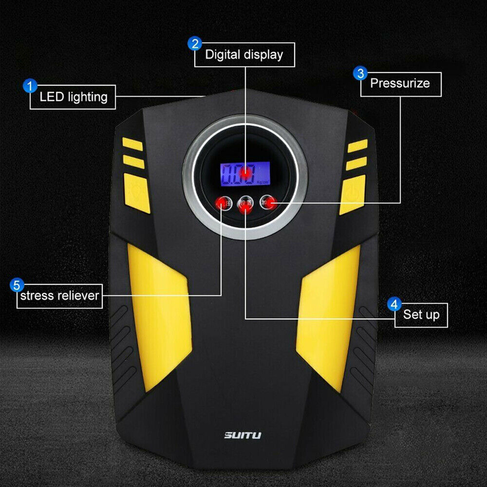 KZ Digital Tire Inflator, portable 12V car air compressor – photo 1