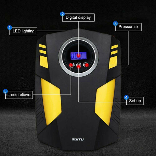 KZ Digital Tire Inflator, portable 12V car air compressor – photo 1