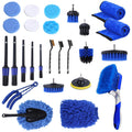 KZ 26-Piece Car Detailing Brush Kit contents arranged on a white background