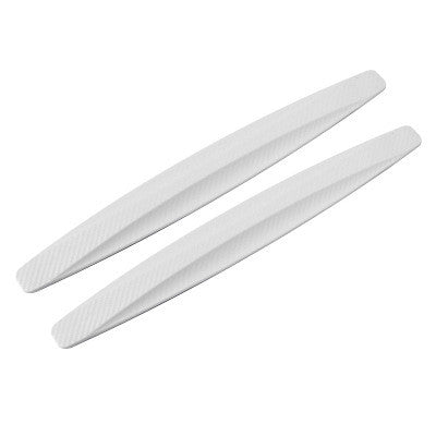Pair of white carbon-fibre KZ Bumper Guard Strips