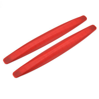 Pair of red carbon-fibre KZ Bumper Guard Strips